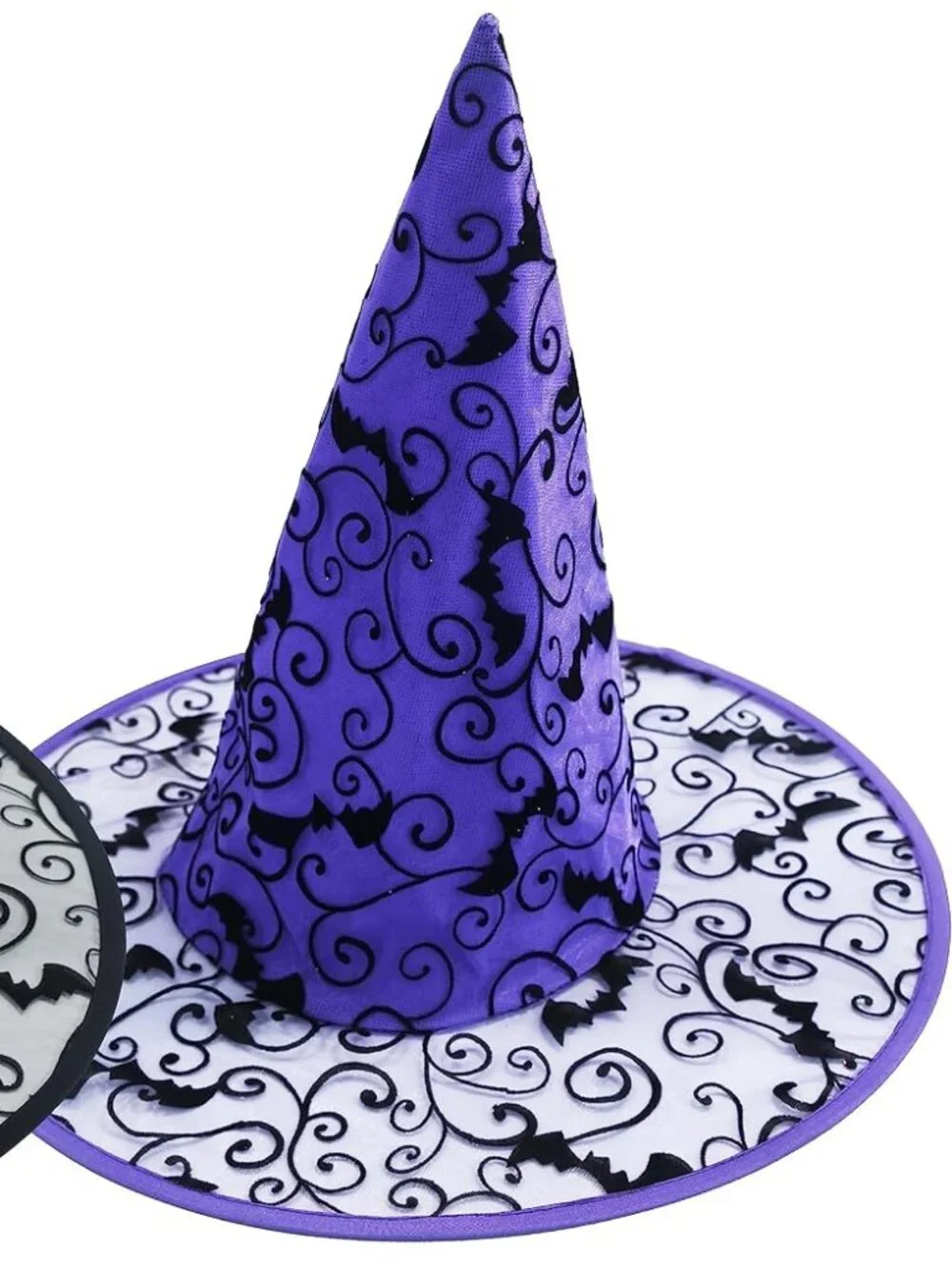 Pack of 2 Halloween Witches Hat - Halloween Spider web Witch/Wizard Hats
